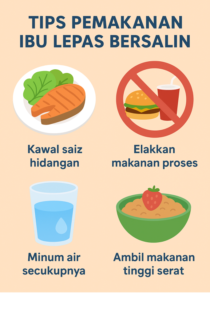 turunkan berat badan selepas bersalin